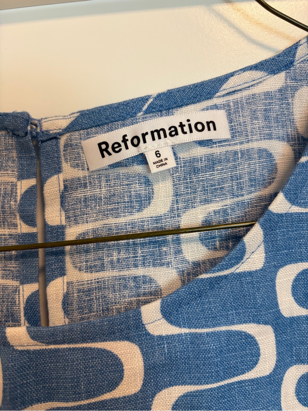 Reformation Blue and White Mini Dress - Picture 5 of 5